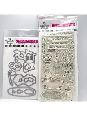 My Favorite Things Spa Day Clear Stamps & Die-Namics Die Set Made In USA 2021
